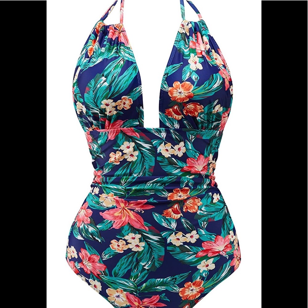 Large Eomenie 1 pc floral bathing suit